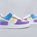 2020 Nike Air Force 1 Shadow White Blue Yellow Shoes For Women